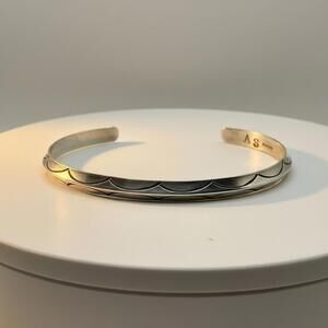 Annette Sanchez Artisan Carinated Sterling Silver Bangle